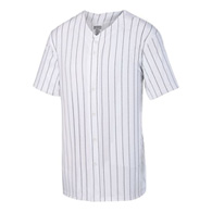 pinstripe full-button baseball jersey
