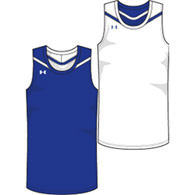 Under Armour Men's Drop Step Reversible Blue/White Basketball Jersey